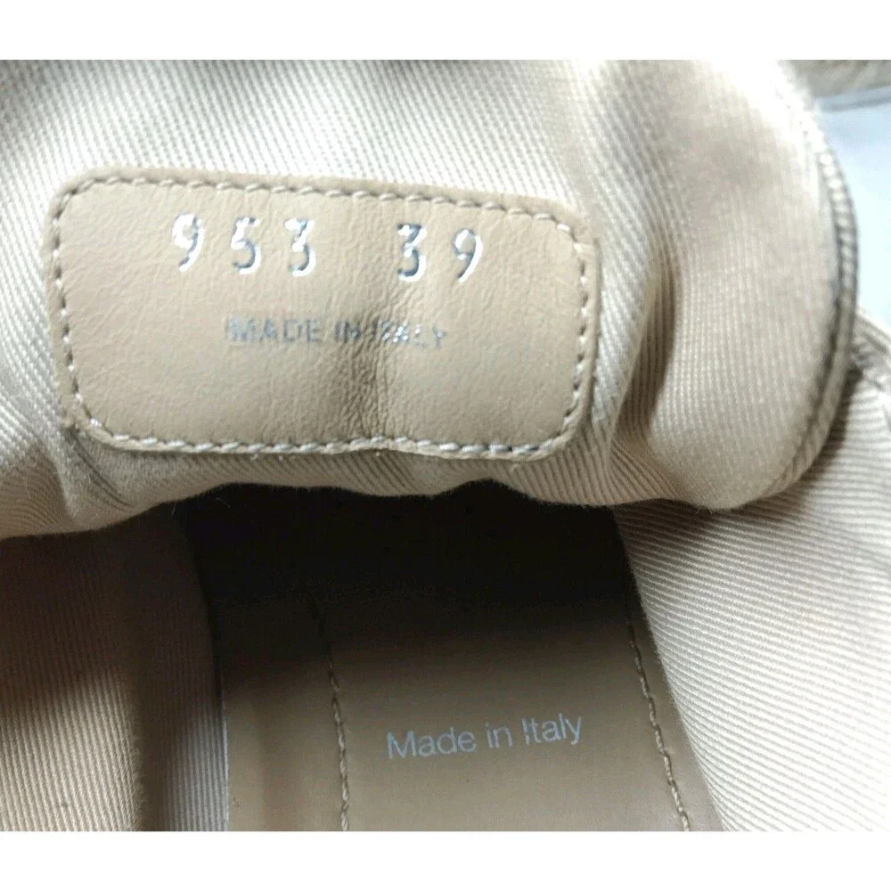 Prada Espadrilles Platform Shoes Beige Canvas  Sneakers Women's Size 39